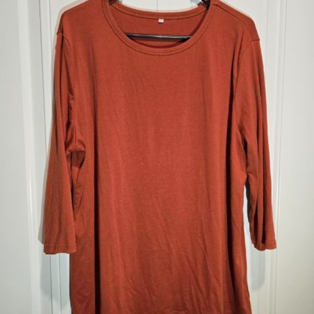 Pumpkin Womens Top 3/4 Sleeve  XXL